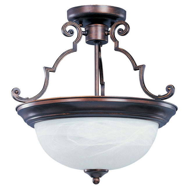 Maxim 5843MROI - Essentials - 584x 2 Light 15" Semi Flush Ceiling Light
