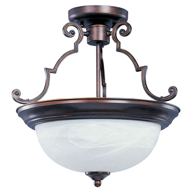 Maxim 5844MROI - Essentials - 584x 3 Light 17" Semi Flush Ceiling Light