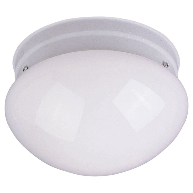 Maxim 5880WTBK - Essentials - 588x 1 Light 8" Flush Mount
