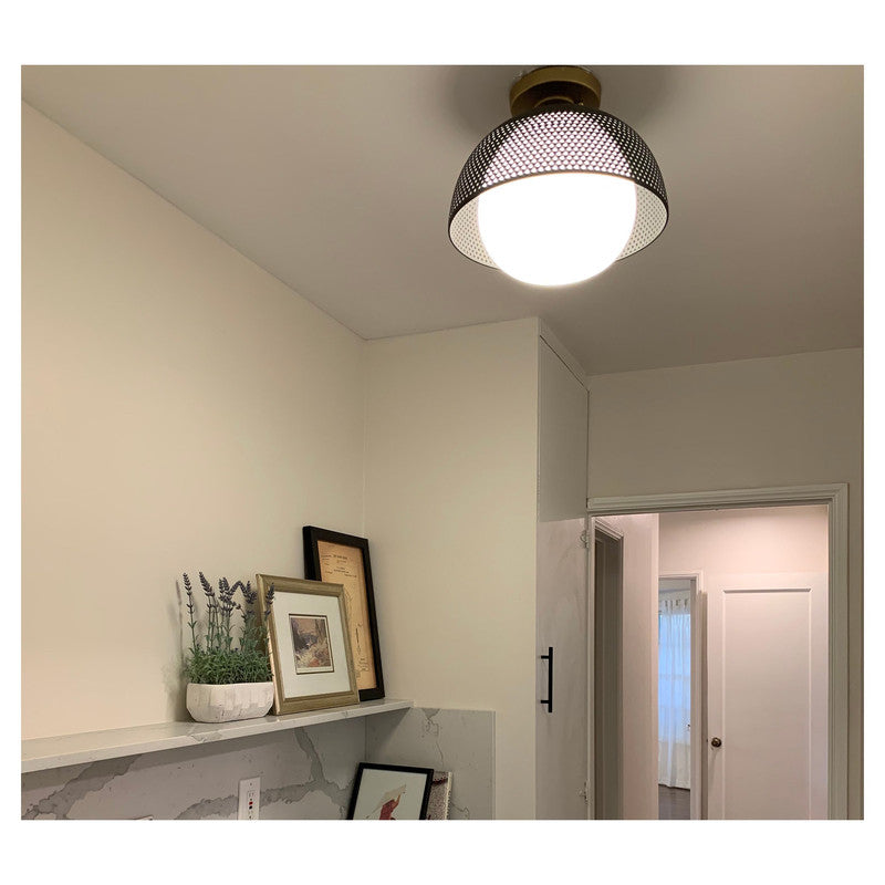 Maxim 10083WTBKSBR - Perf 1 Light 14" Flush Mount