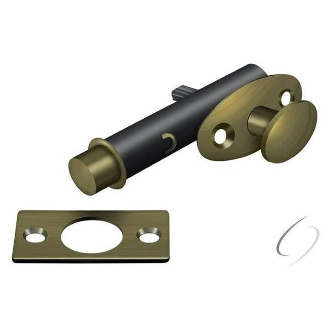 MB175U5 Mortise Bolt; Antique Brass Finish