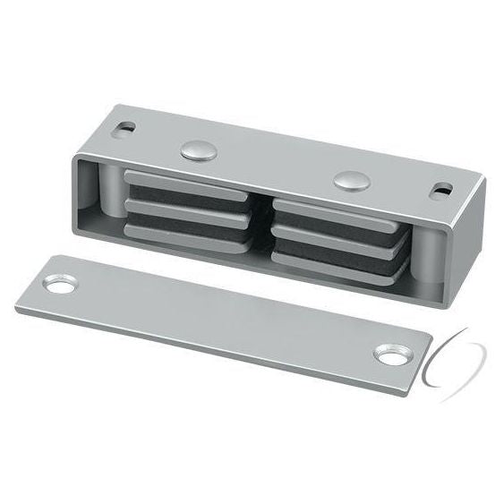 MC327 Magnetic Catch 3-1/8" x 1" x 3/4"; Satin Chrome Finish