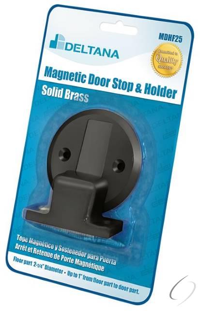MDHF25BP10B Magnetic Door Holder Flush 2-1/2" Diameter Blister Pack; Oil Rubbed Bronze Finish