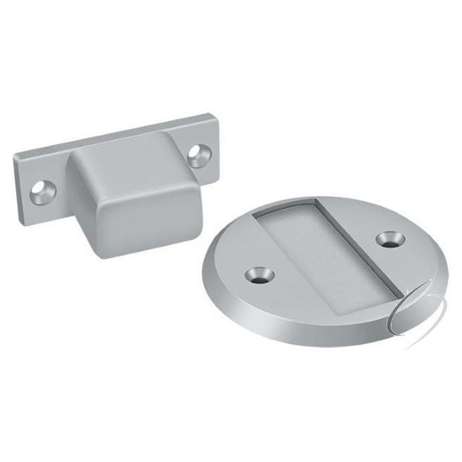 MDHF25U26D Magnetic Door Holder Flush 2-1/2" Diameter; Satin Chrome Finish