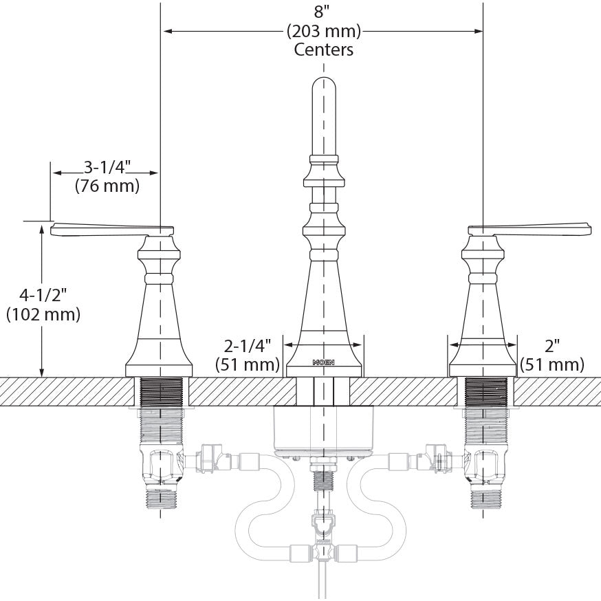 TS44102 - Colinet Two-Handle High Arc Bathroom Faucet - Trim Only