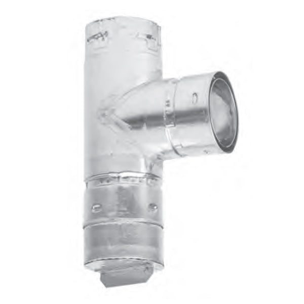 4PVCT - Biomass / Pellet Vertical Cleanout Tee with Twist-Off Cap - 4"