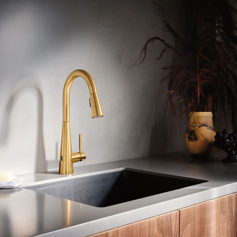 Moen 7864EW - Sleek MotionSense Wave One-Handle High Arc Pulldown Kitchen Faucet