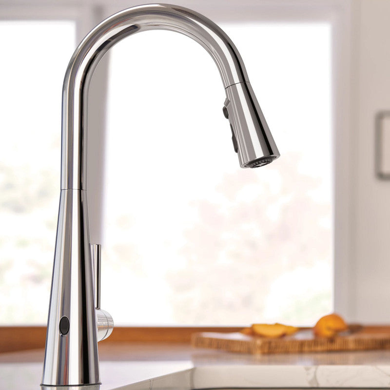 Moen 7864EW - Sleek MotionSense Wave One-Handle High Arc Pulldown Kitchen Faucet