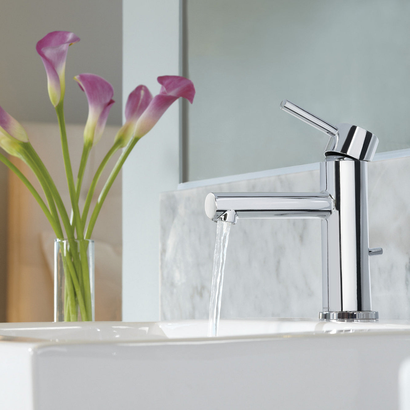 6190 - Align One-Handle High Arc Bathroom Faucet with Valve