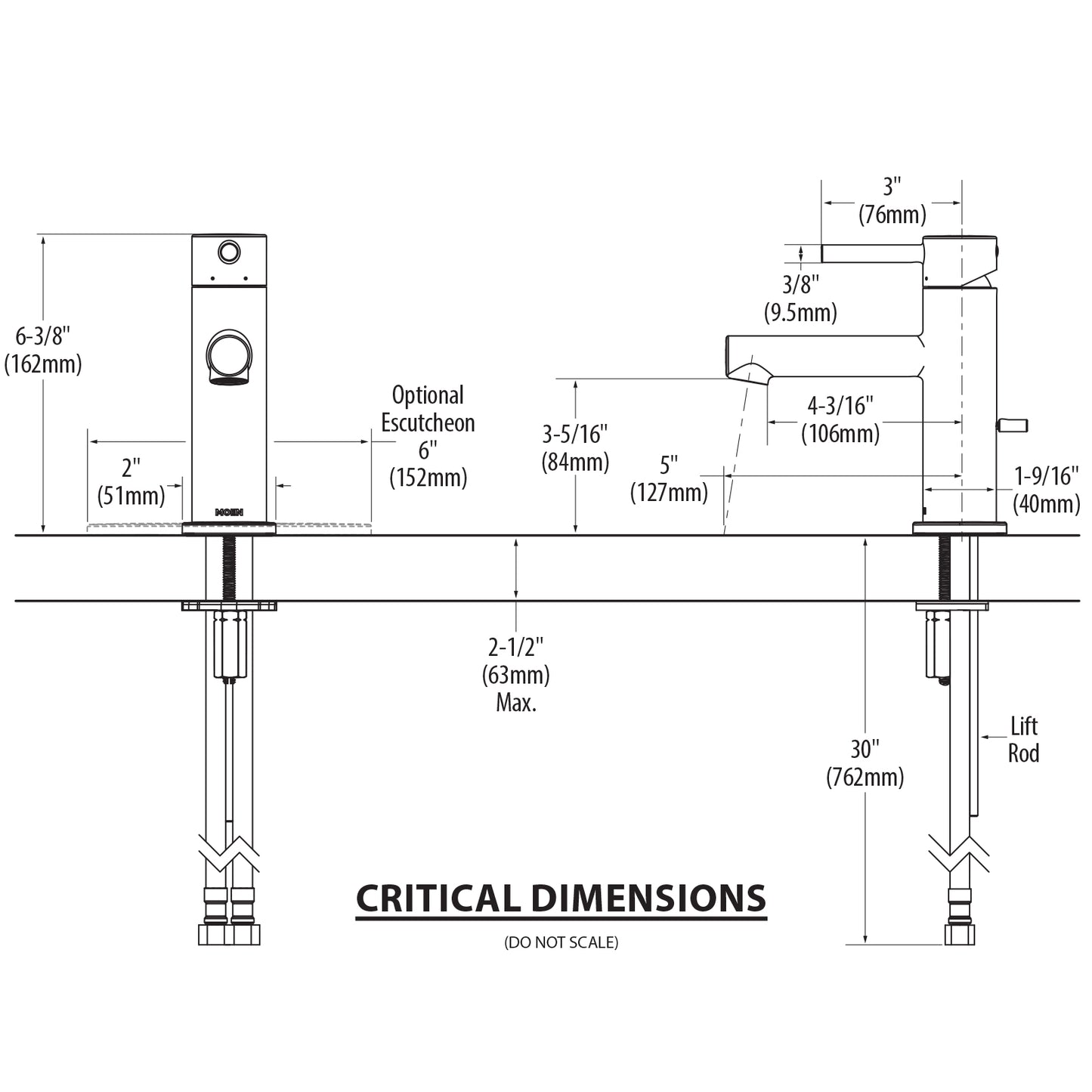 6190 - Align One-Handle High Arc Bathroom Faucet with Valve