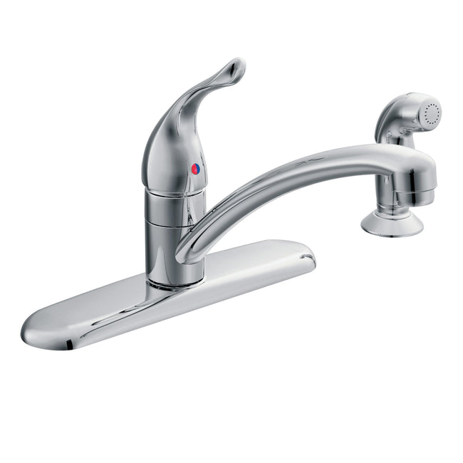 Chateau One-Handle Low Arc Kitchen Faucet with Side Spray
