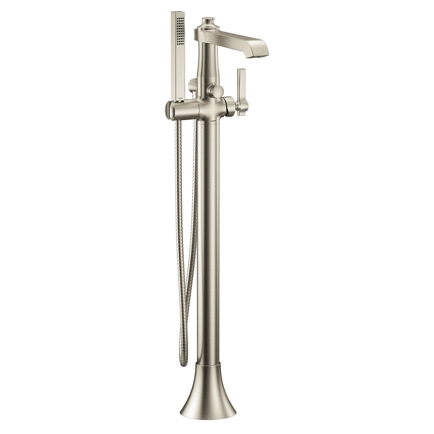 Flara Brushed Nickel One-Handle Tub Filler Includes Hand Shower