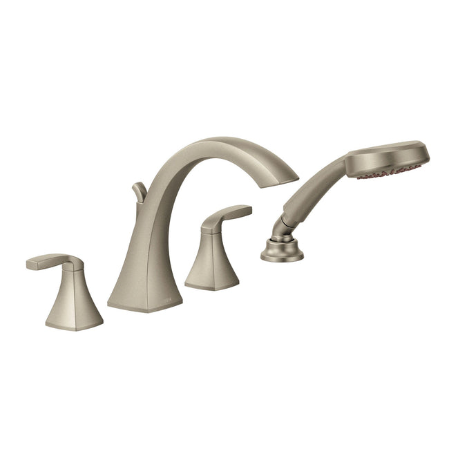 Voss Two-Handle High Arc Roman Tub Faucet Including Handheld Shower