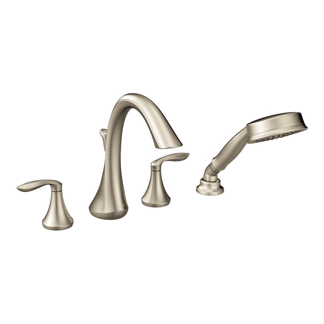Eva Two-Handle High Arc Roman Tub Faucet Including Handheld Shower