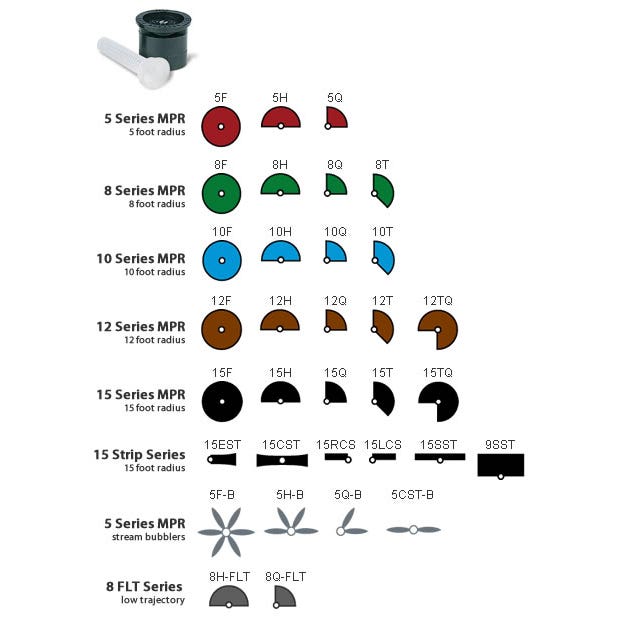 A47016 - 10H - 10 ft. Half-Circle Pattern Nozzle (180 Degree)