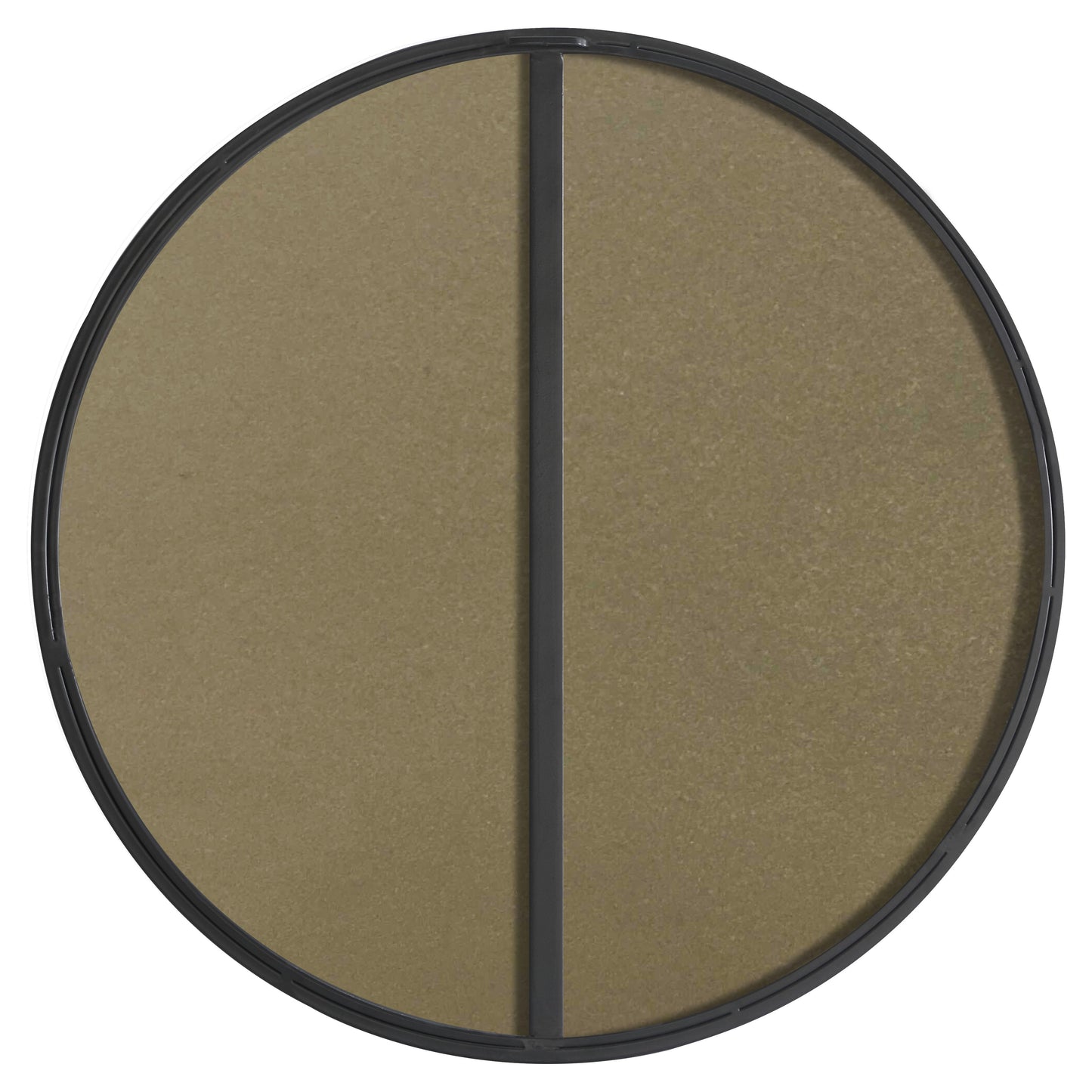 MR4031BK Eternity 24" x 24" Metal Framed Round Mirror in Black