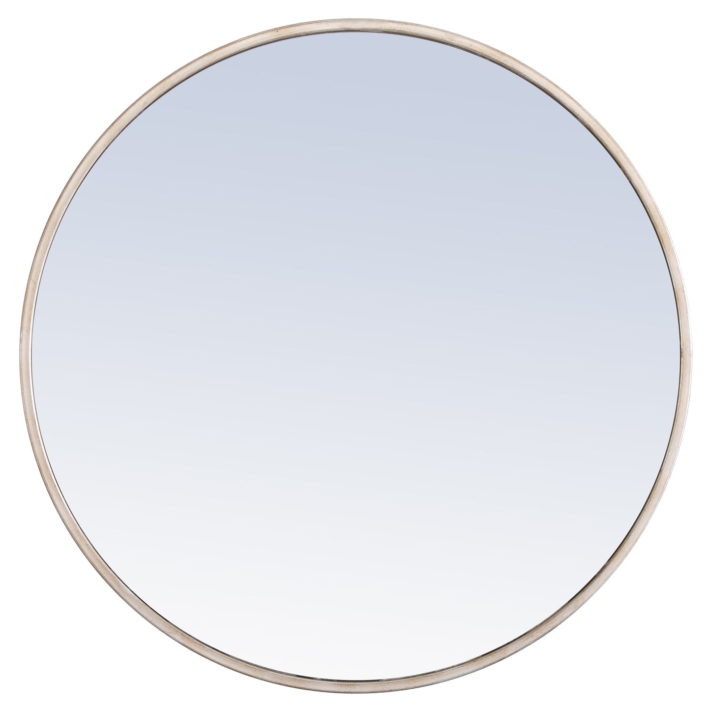 MR4033S Eternity 24" x 24" Metal Framed Round Mirror in Silver