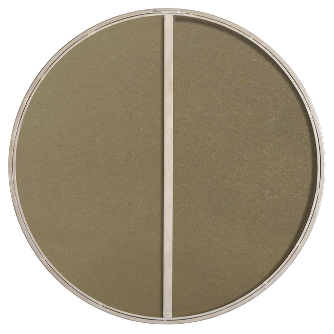 MR4036S Eternity 28" x 28" Metal Framed Round Mirror in Silver