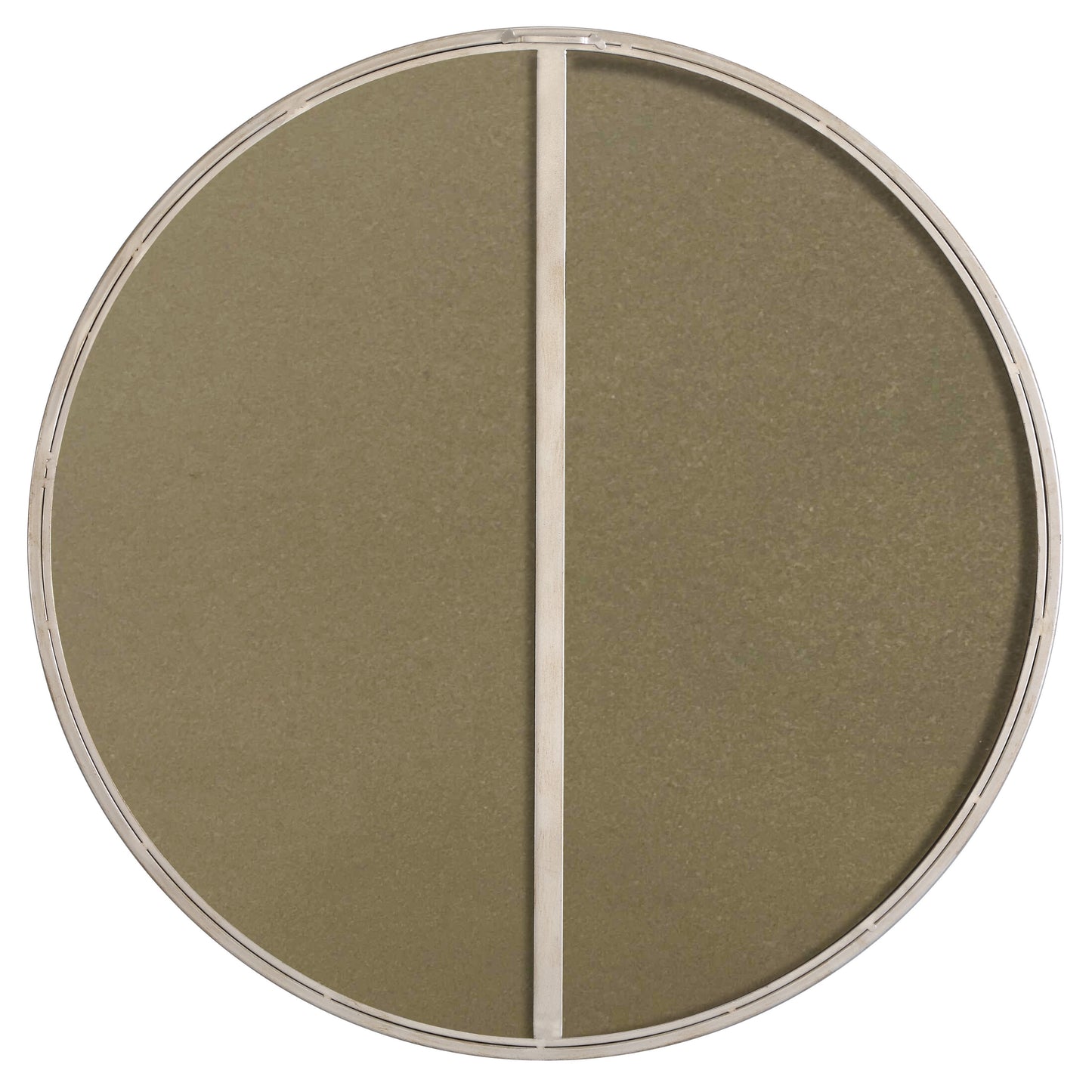 MR4036S Eternity 28" x 28" Metal Framed Round Mirror in Silver