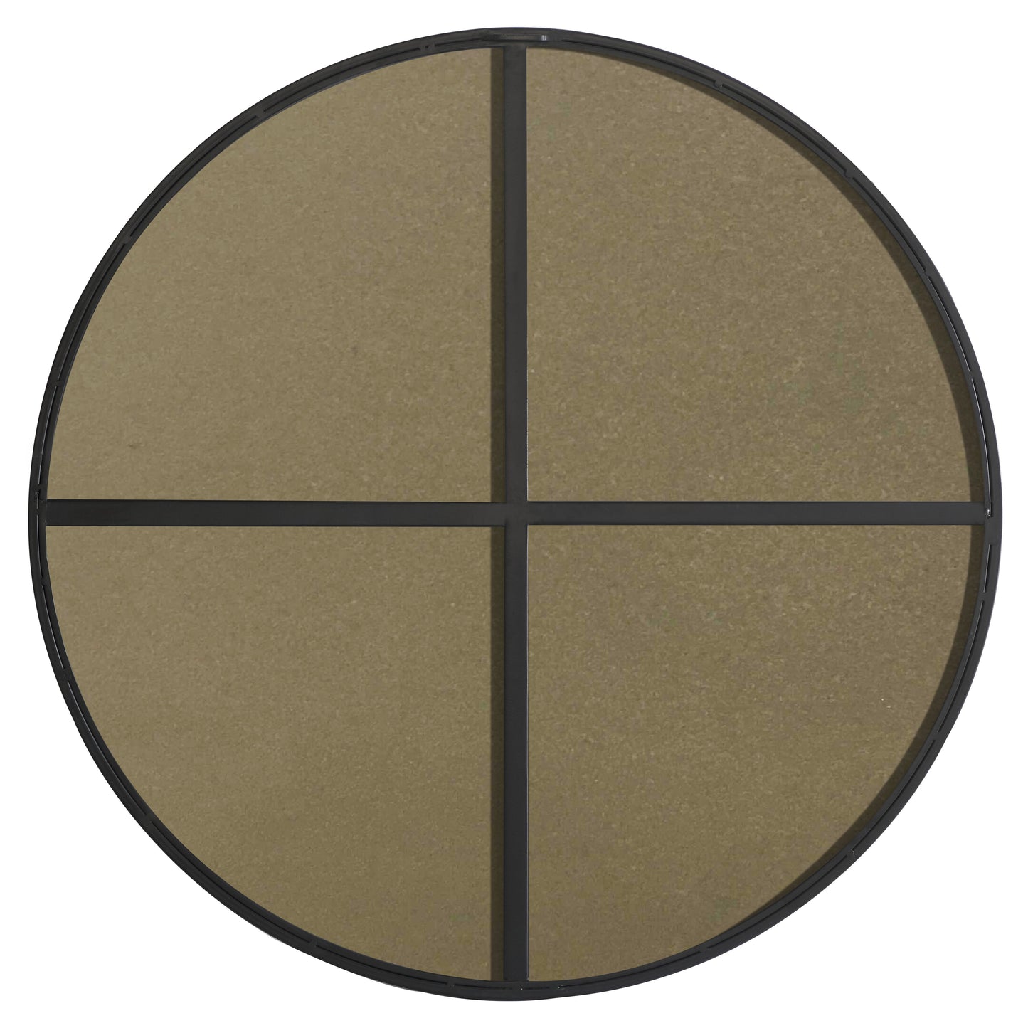 MR4037BK Eternity 32" x 32" Metal Framed Round Mirror in Black