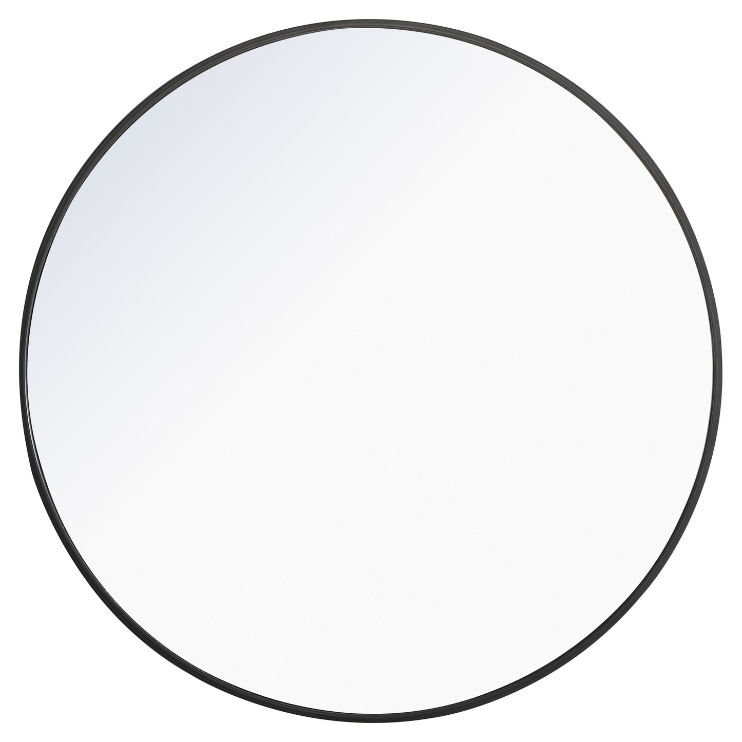 MR4037BK Eternity 32" x 32" Metal Framed Round Mirror in Black