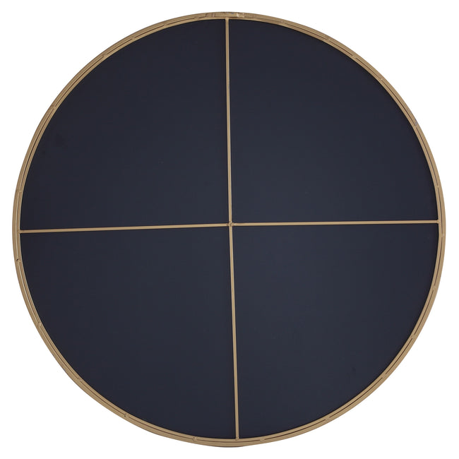 MR4038BR Eternity 32" x 32" Metal Framed Round Mirror in Brass
