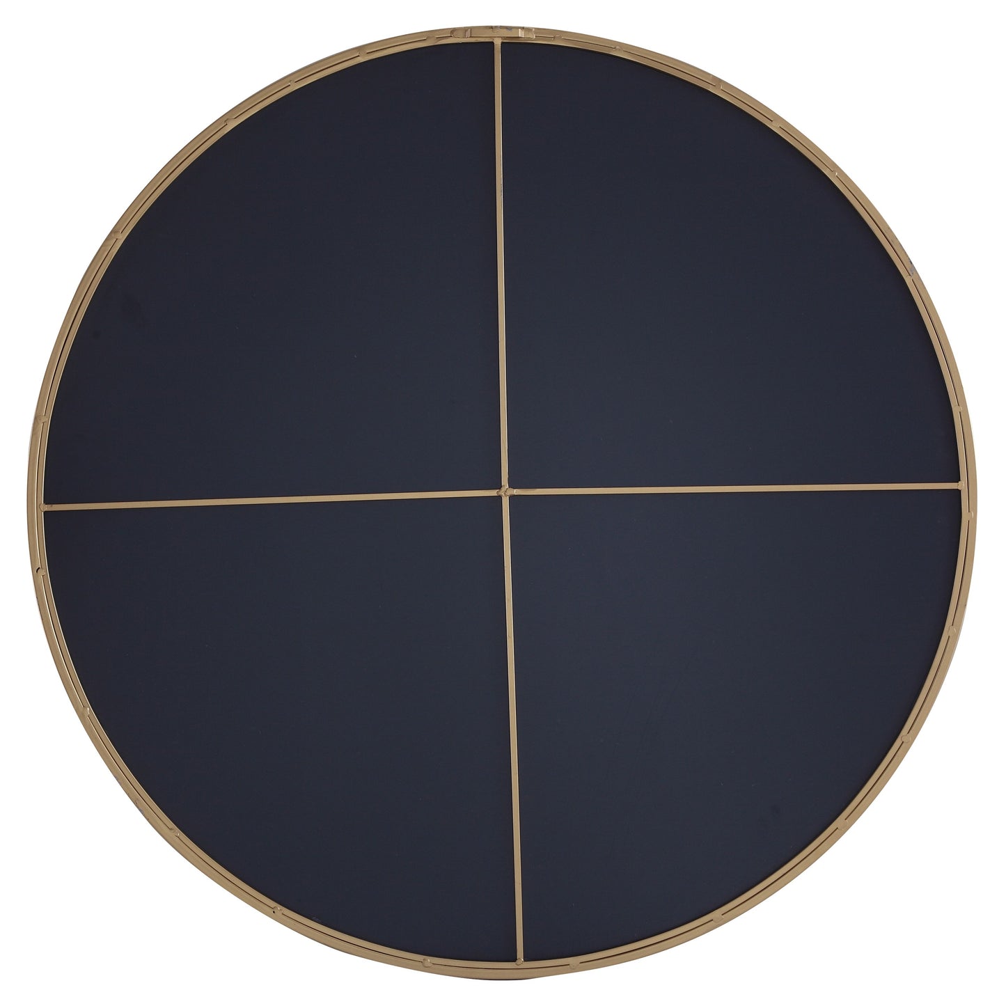 MR4038BR Eternity 32" x 32" Metal Framed Round Mirror in Brass