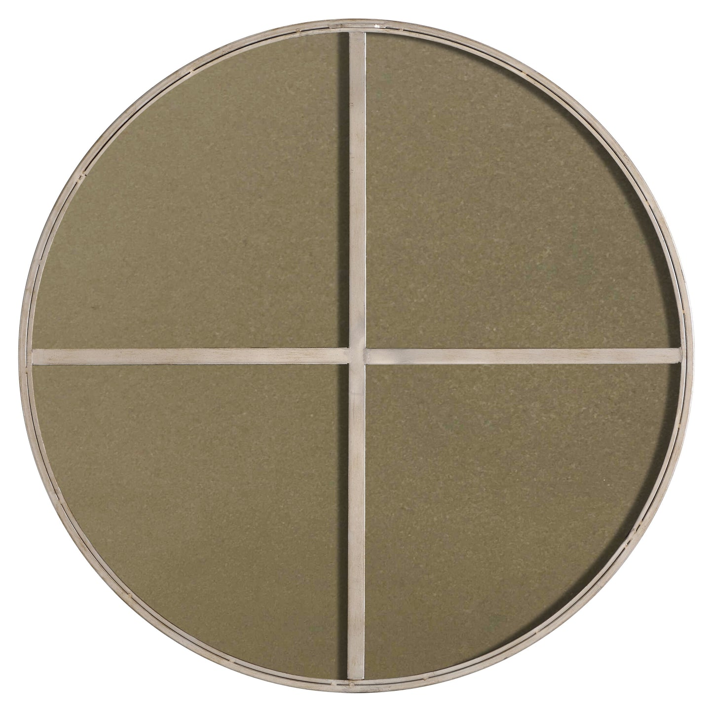 MR4039S Eternity 32" x 32" Metal Framed Round Mirror in Silver