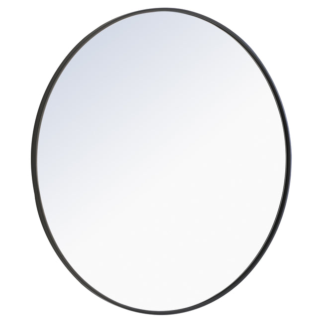 MR4041BK Eternity 36" x 36" Metal Framed Round Mirror in Black