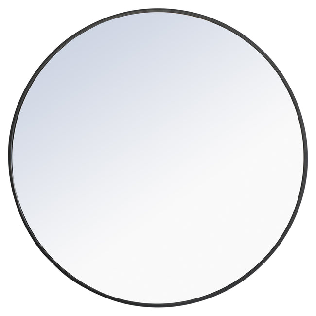 MR4041BK Eternity 36" x 36" Metal Framed Round Mirror in Black