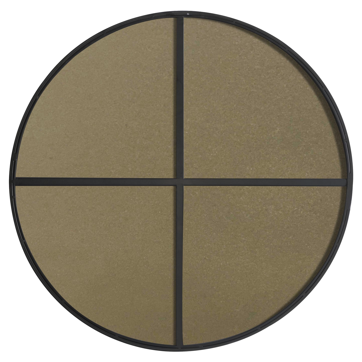 MR4041BK Eternity 36" x 36" Metal Framed Round Mirror in Black