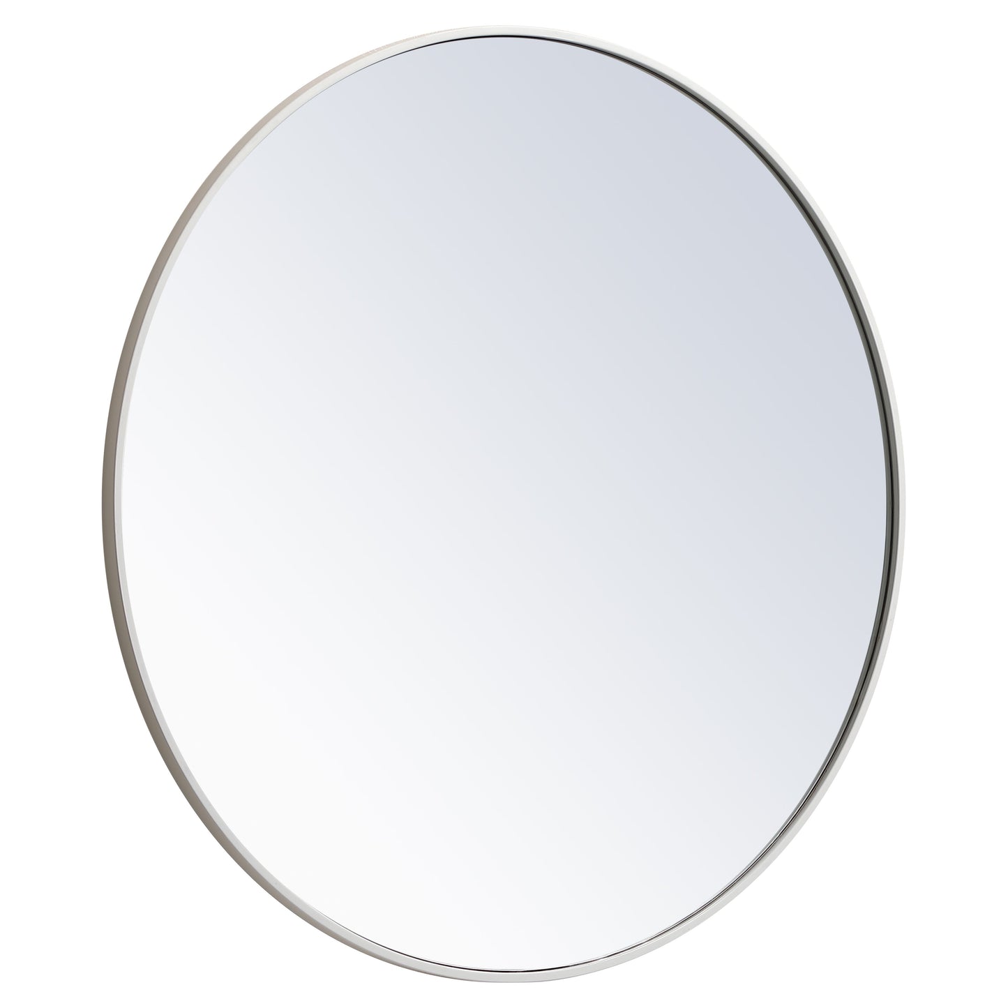 MR4041WH Eternity 36" x 36" Metal Framed Round Mirror in White