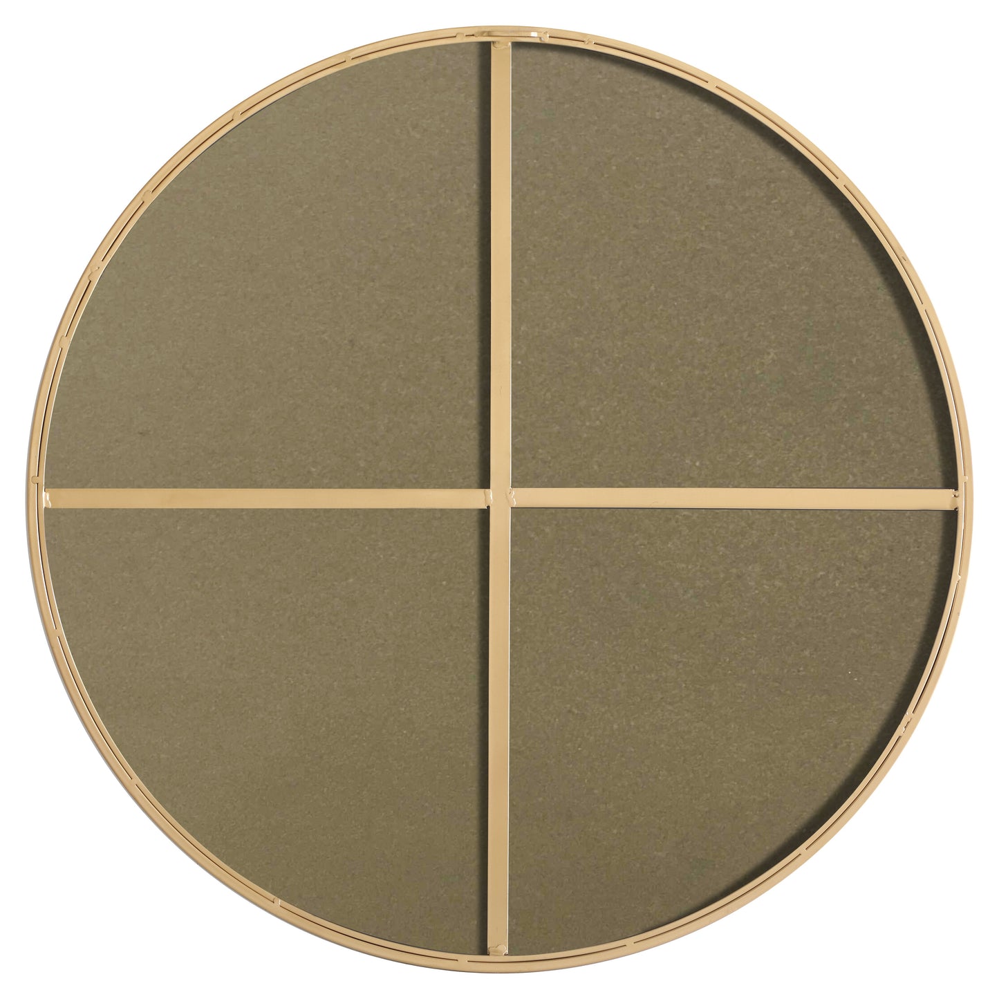 MR4042BR Eternity 36" x 36" Metal Framed Round Mirror in Brass