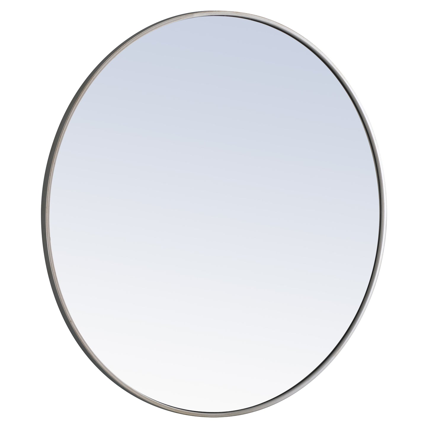 MR4043S Eternity 36" x 36" Metal Framed Round Mirror in Silver