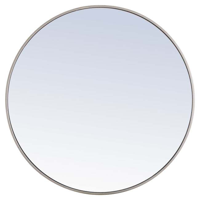 MR4043S Eternity 36" x 36" Metal Framed Round Mirror in Silver