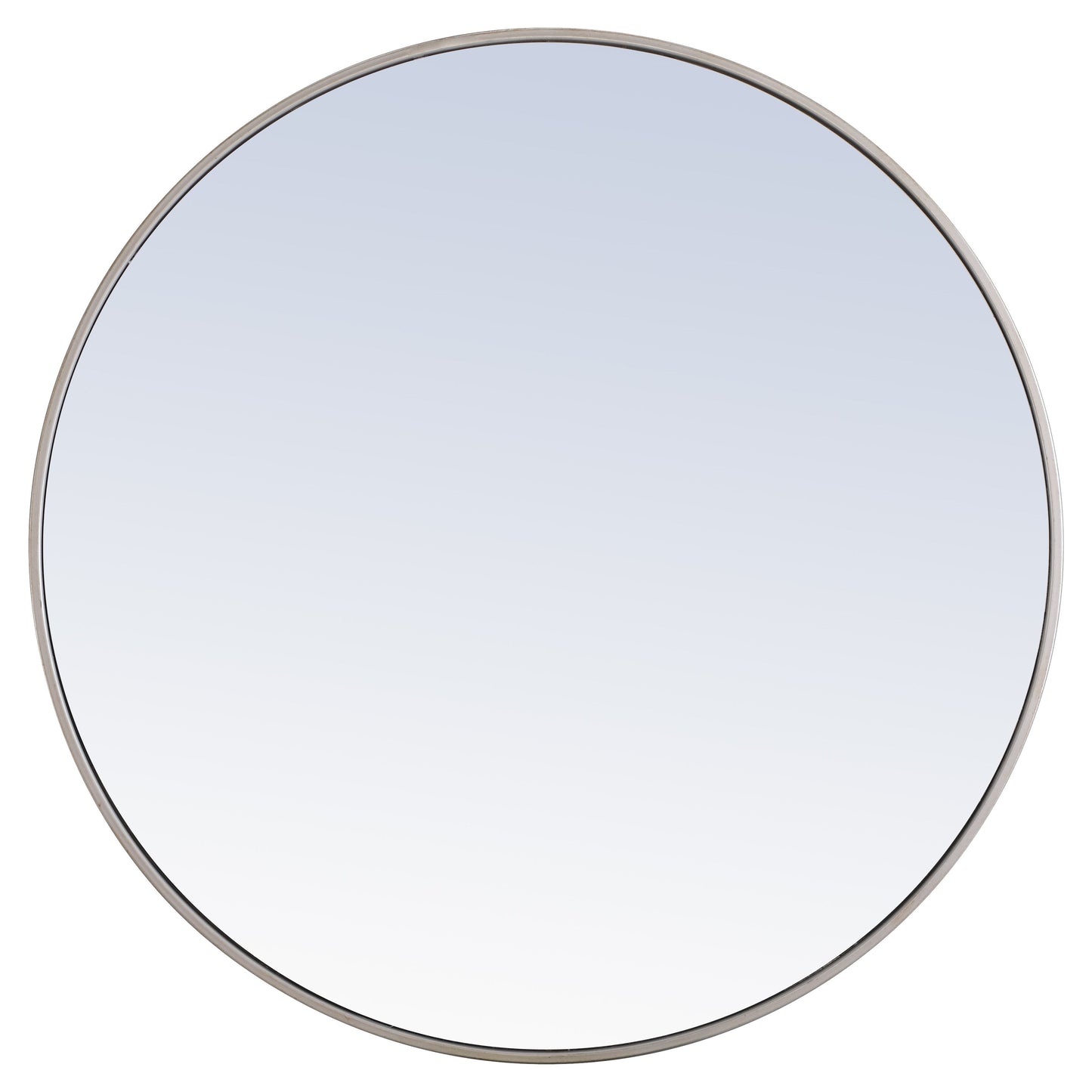 MR4043S Eternity 36" x 36" Metal Framed Round Mirror in Silver