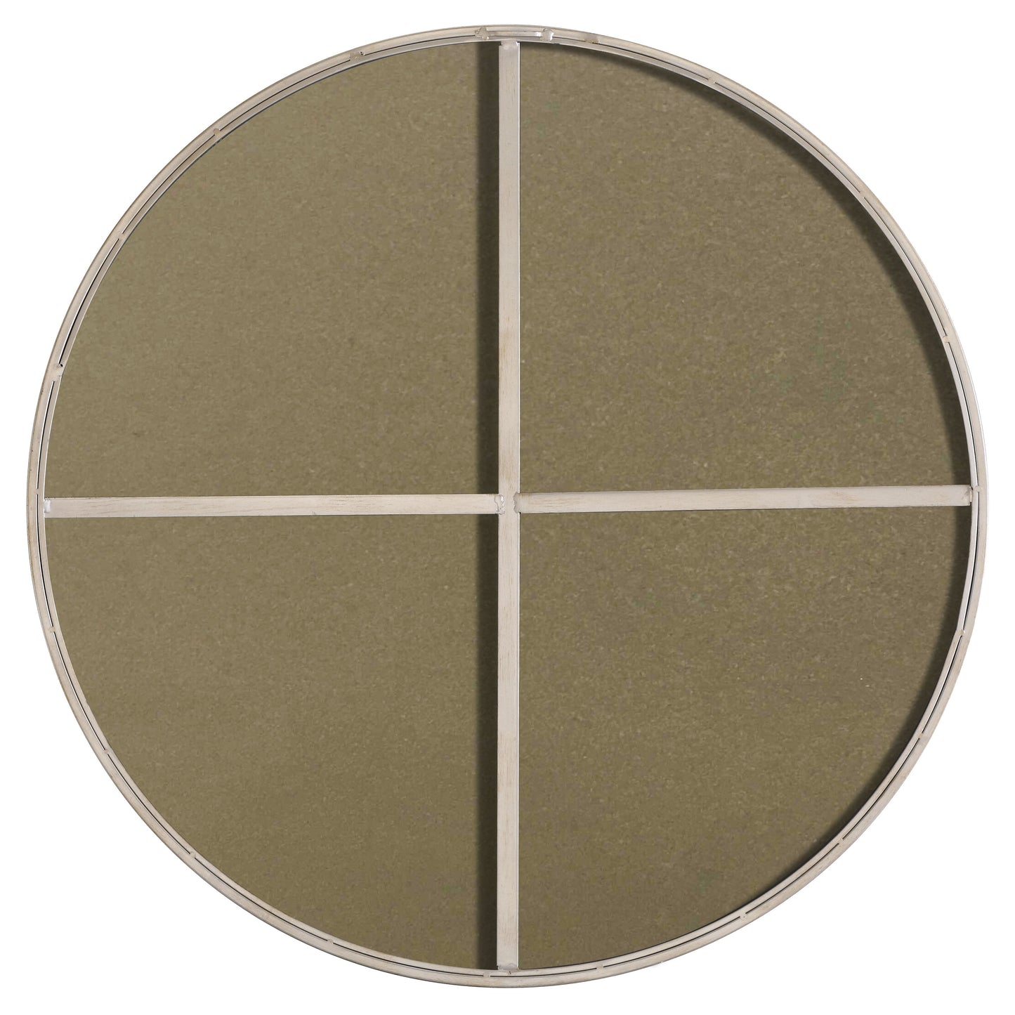 MR4043S Eternity 36" x 36" Metal Framed Round Mirror in Silver