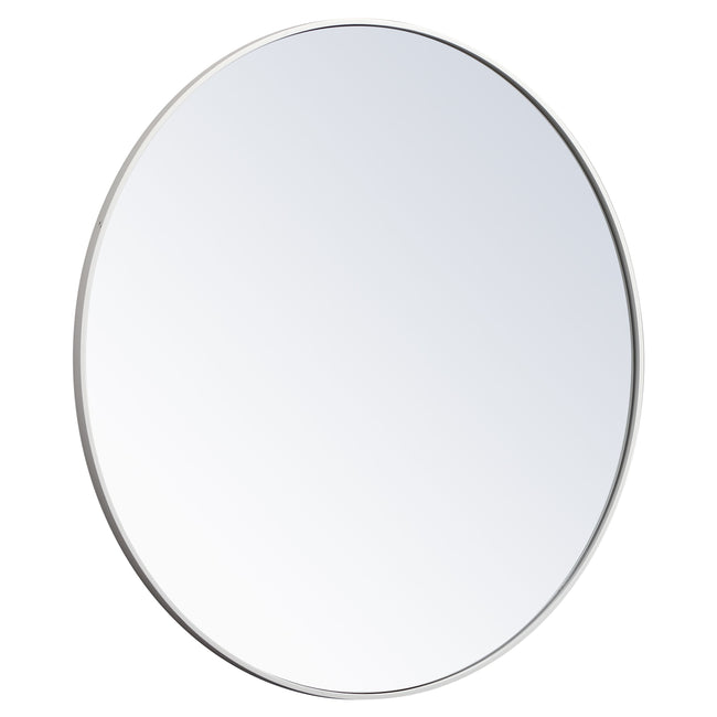 MR4044WH Eternity 42" x 42" Metal Framed Round Mirror in White