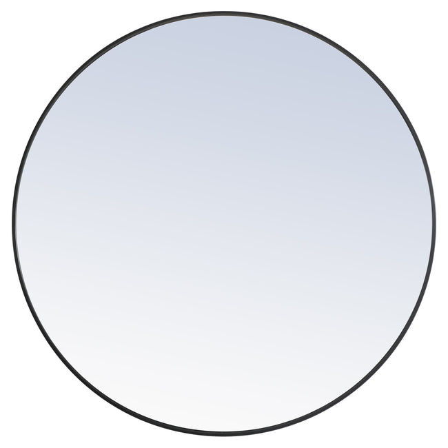 MR4044BK Eternity 42" x 42" Metal Framed Round Mirror in Black