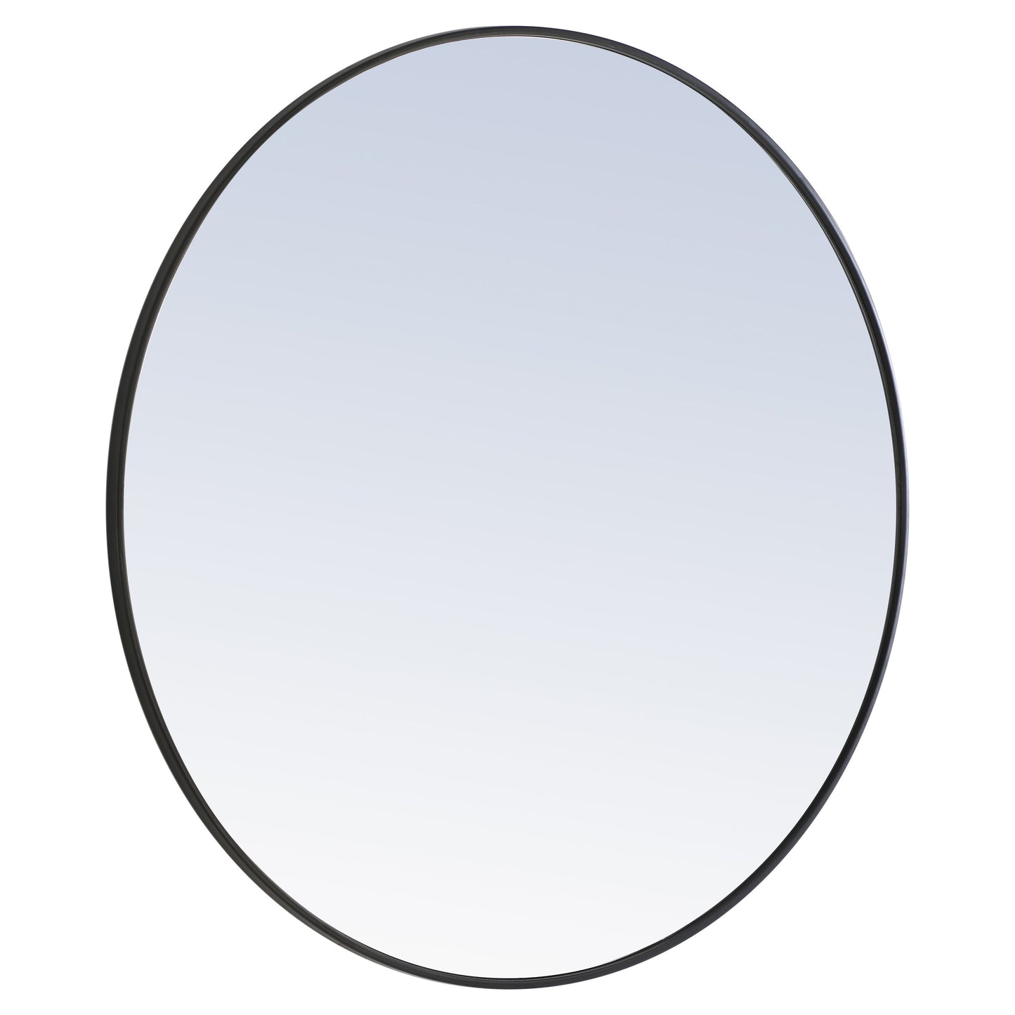 MR4044BK Eternity 42" x 42" Metal Framed Round Mirror in Black