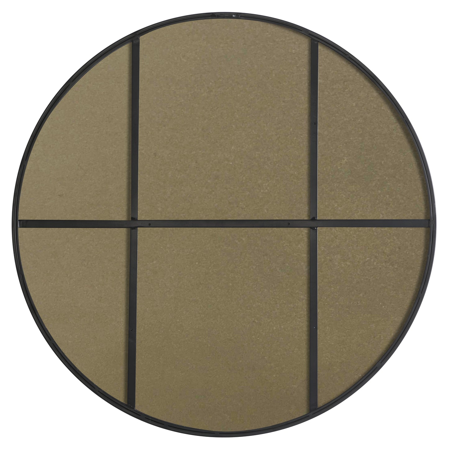 MR4044BK Eternity 42" x 42" Metal Framed Round Mirror in Black