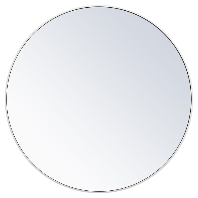 MR4044WH Eternity 42" x 42" Metal Framed Round Mirror in White