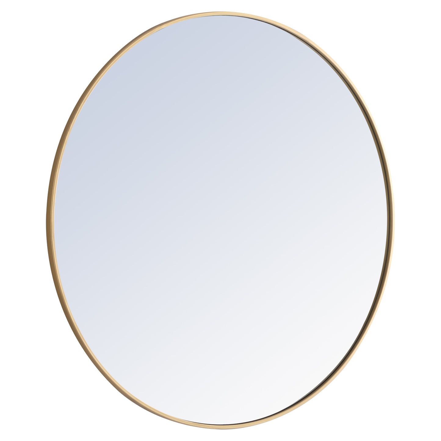 MR4045BR Eternity 42" x 42" Metal Framed Round Mirror in Brass