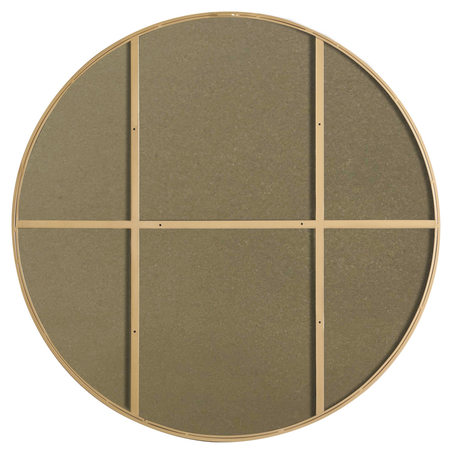 MR4045BR Eternity 42" x 42" Metal Framed Round Mirror in Brass