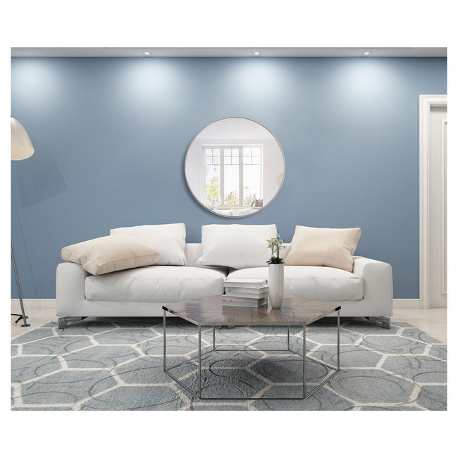 MR4046S Eternity 42" x 42" Metal Framed Round Mirror in Silver