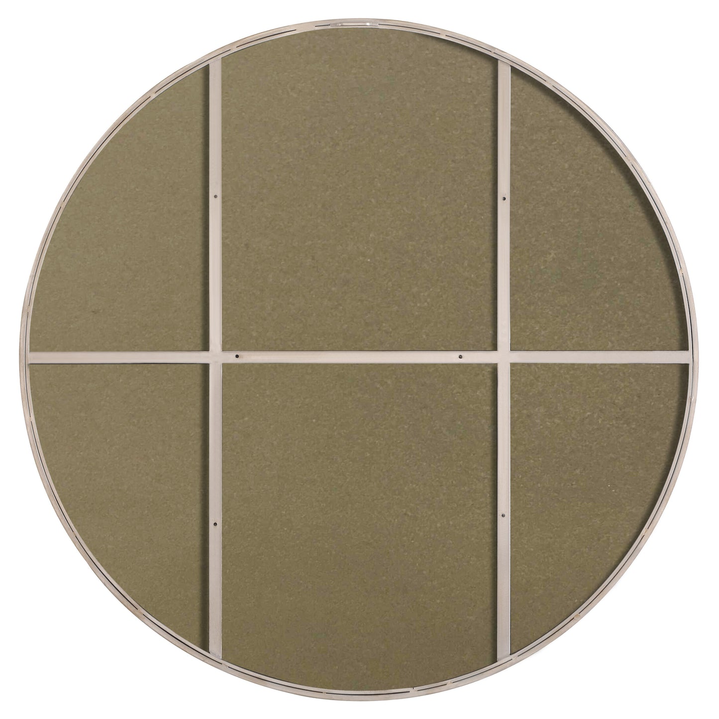 MR4046S Eternity 42" x 42" Metal Framed Round Mirror in Silver