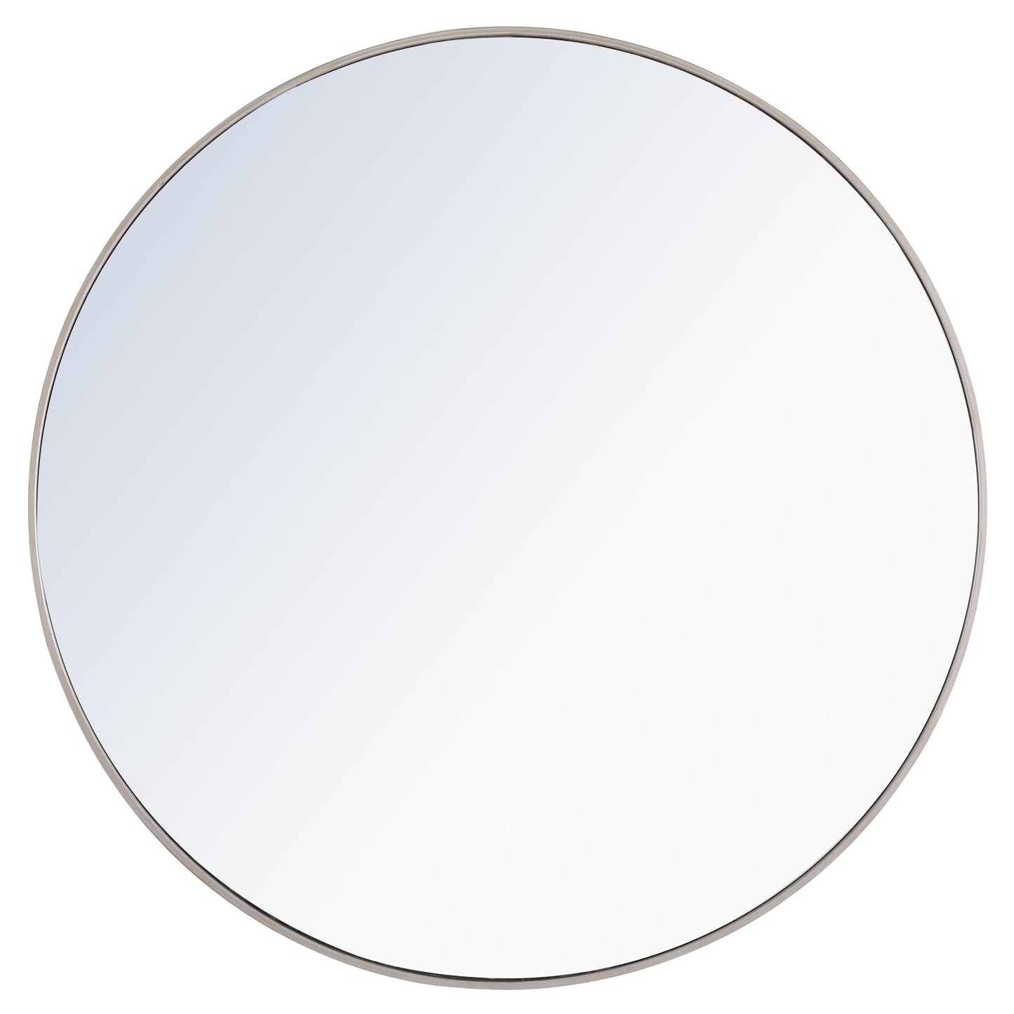 MR4046S Eternity 42" x 42" Metal Framed Round Mirror in Silver