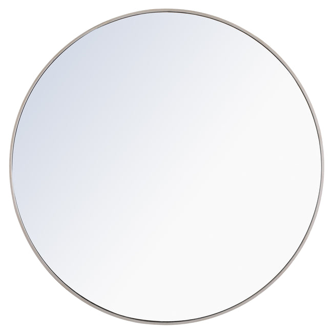 MR4046S Eternity 42" x 42" Metal Framed Round Mirror in Silver