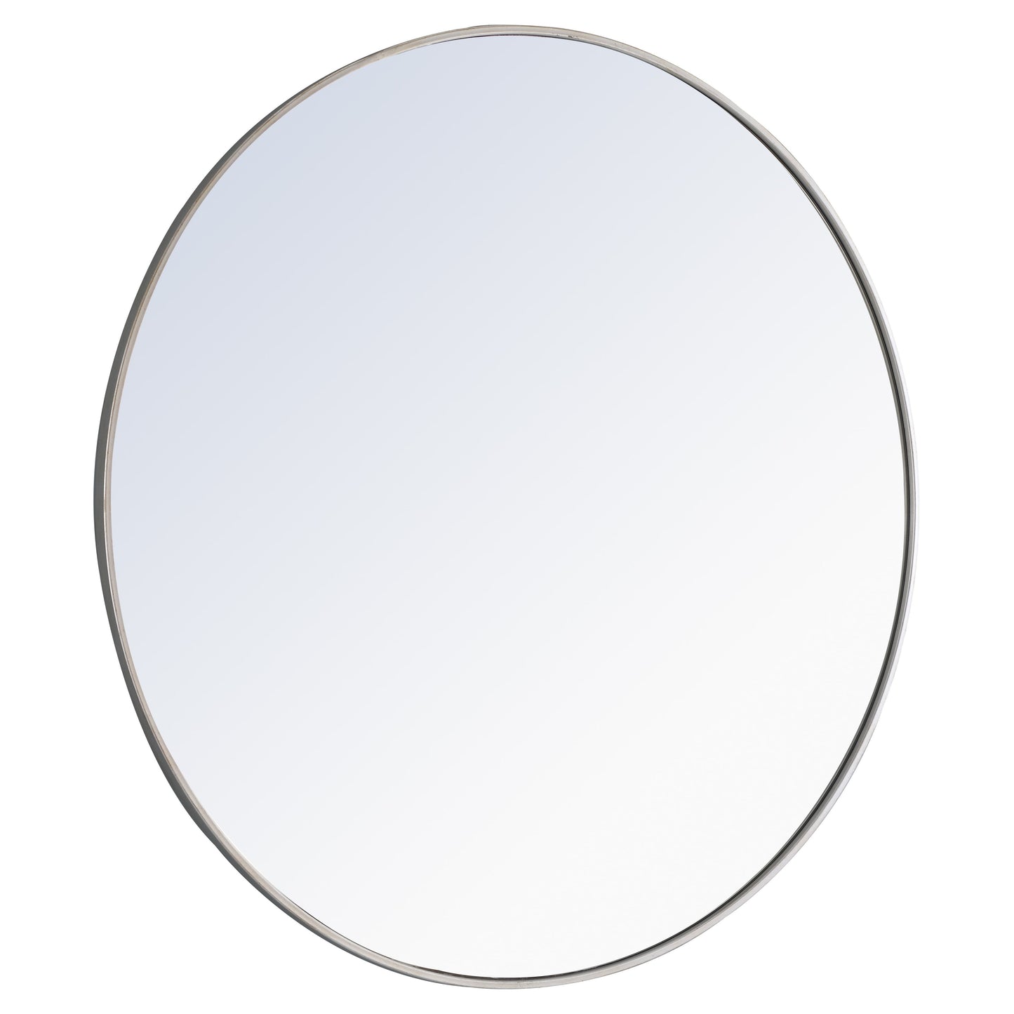 MR4046S Eternity 42" x 42" Metal Framed Round Mirror in Silver