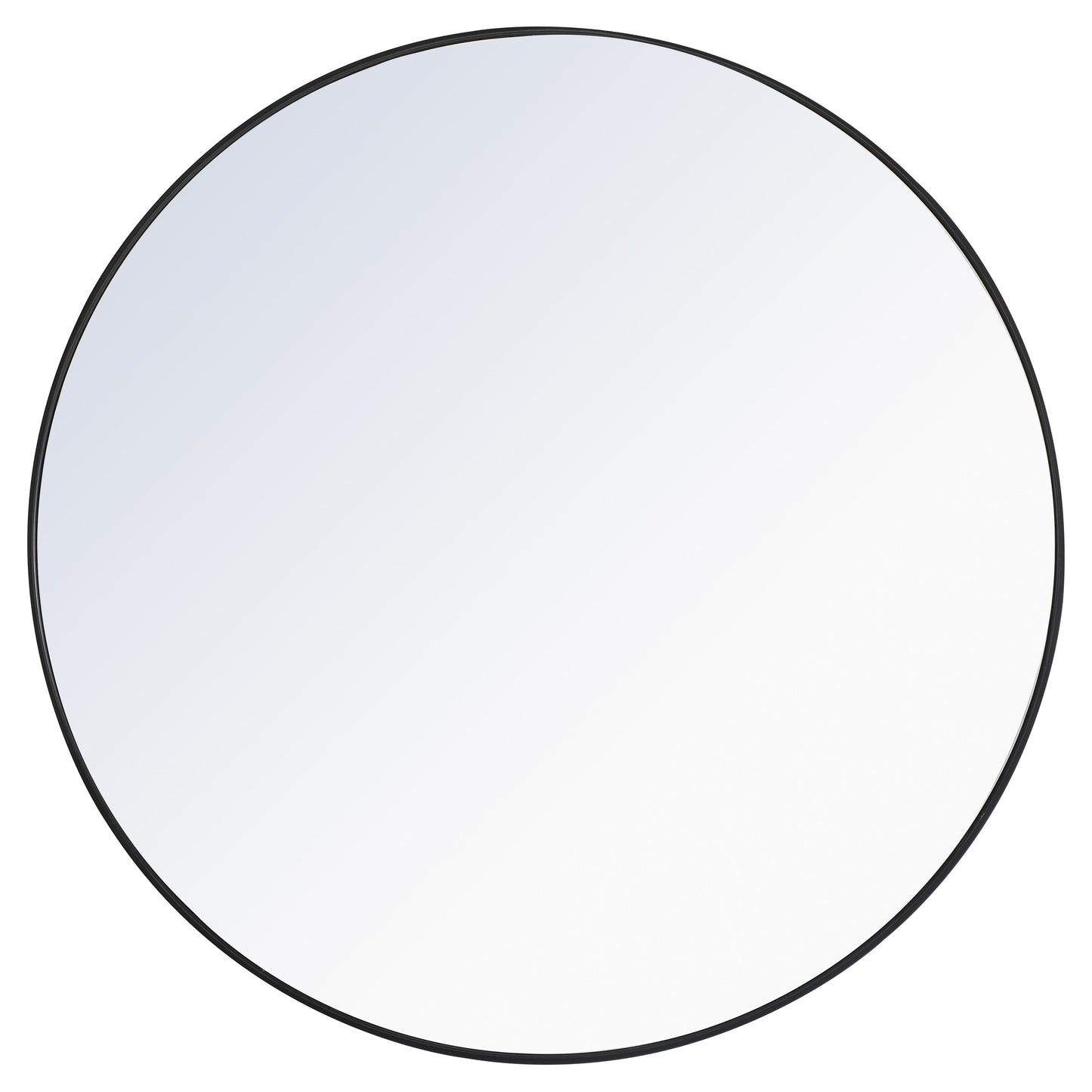 MR4047BK Eternity 48" x 48" Metal Framed Round Mirror in Black